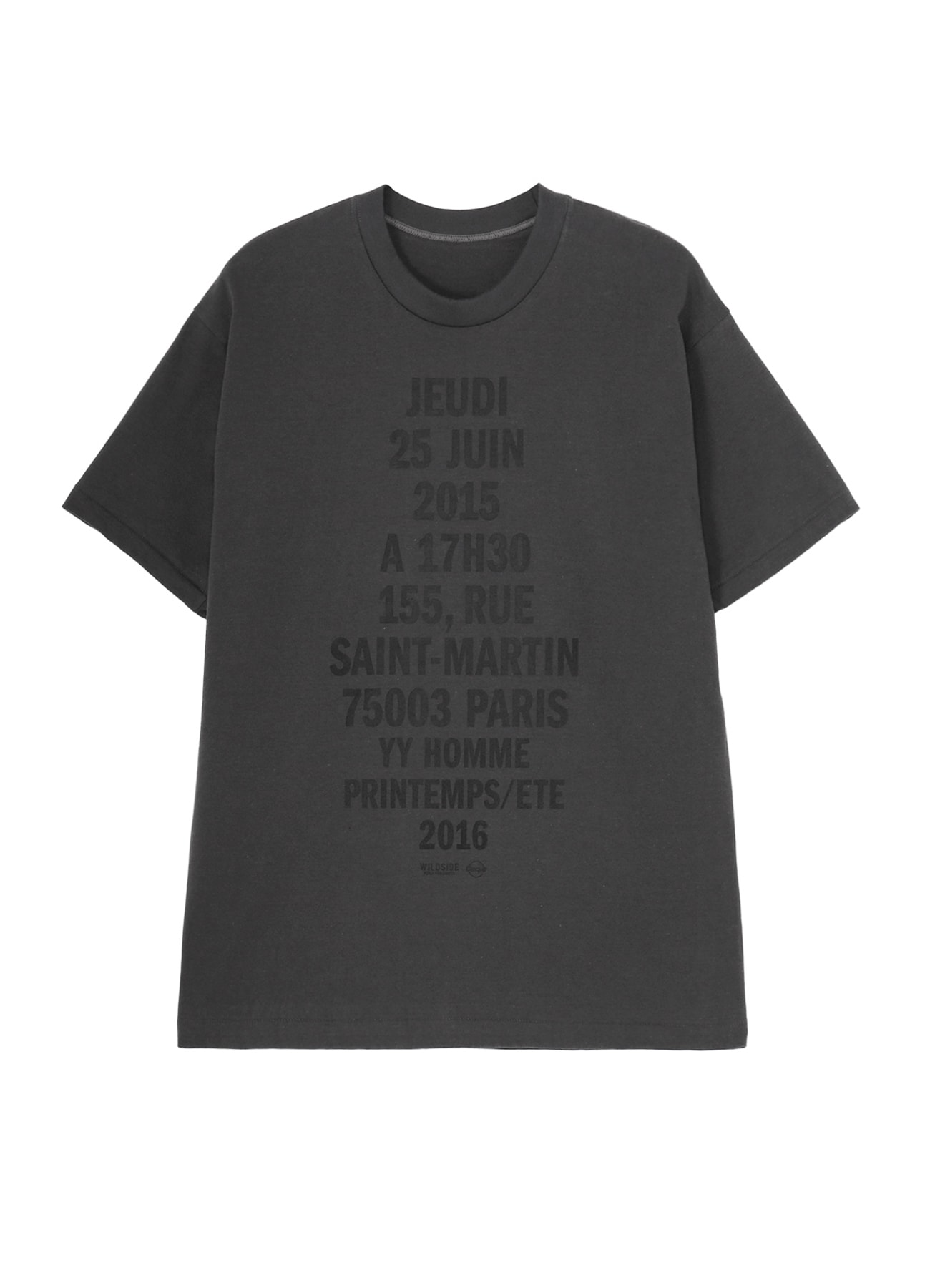 【WILDSIDE YOHJI YAMAMOTO】 POUR HOMME INVITATION  Tシャツ Yohji Yamamoto POUR HOMME INVITATION T-Shirt（2019SS）(M