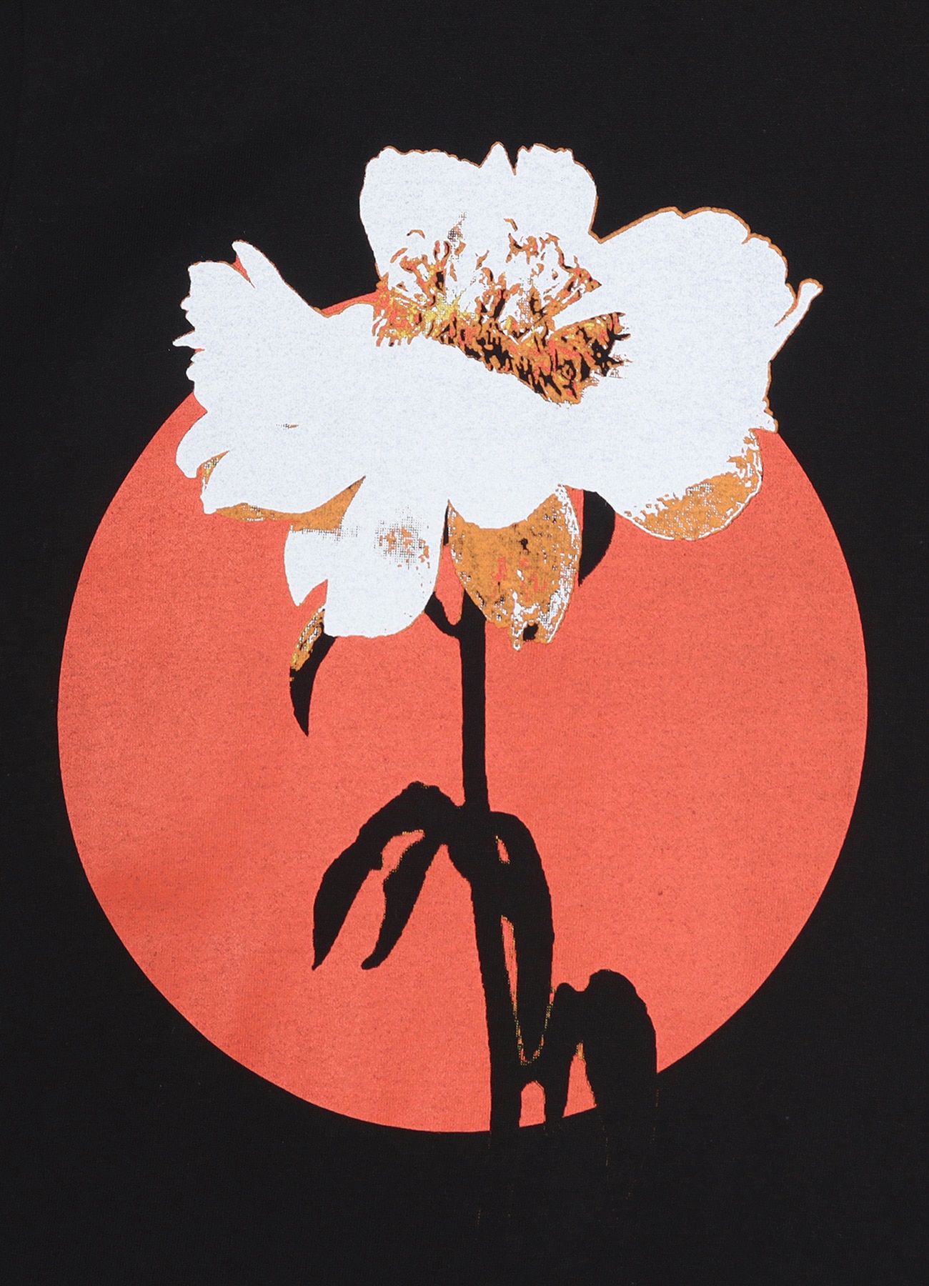 Red Circle Flower T-shirt(M Black): YOHJI YAMAMOTO｜WILDSIDE
