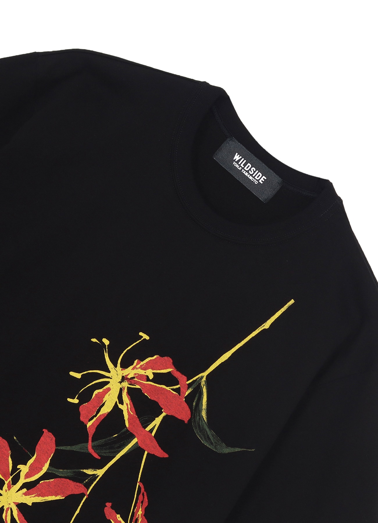 WILDSIDE YOHJI YAMAMOTO プルオーバーフ―ディー パーカー RED Red Flower T-shirt(M Black): YOHJI YAMAMOTO|WILDSIDE YOHJI