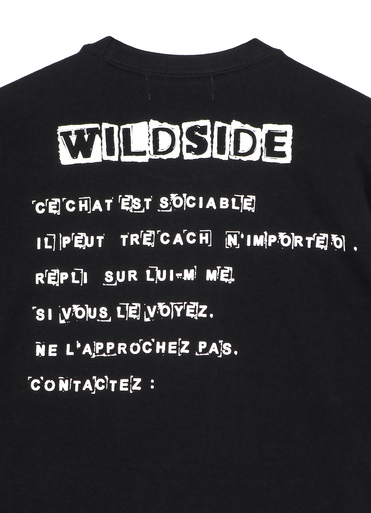 Chaton Perdu T-shirt(FREE SIZE Black): YOHJI YAMAMOTO