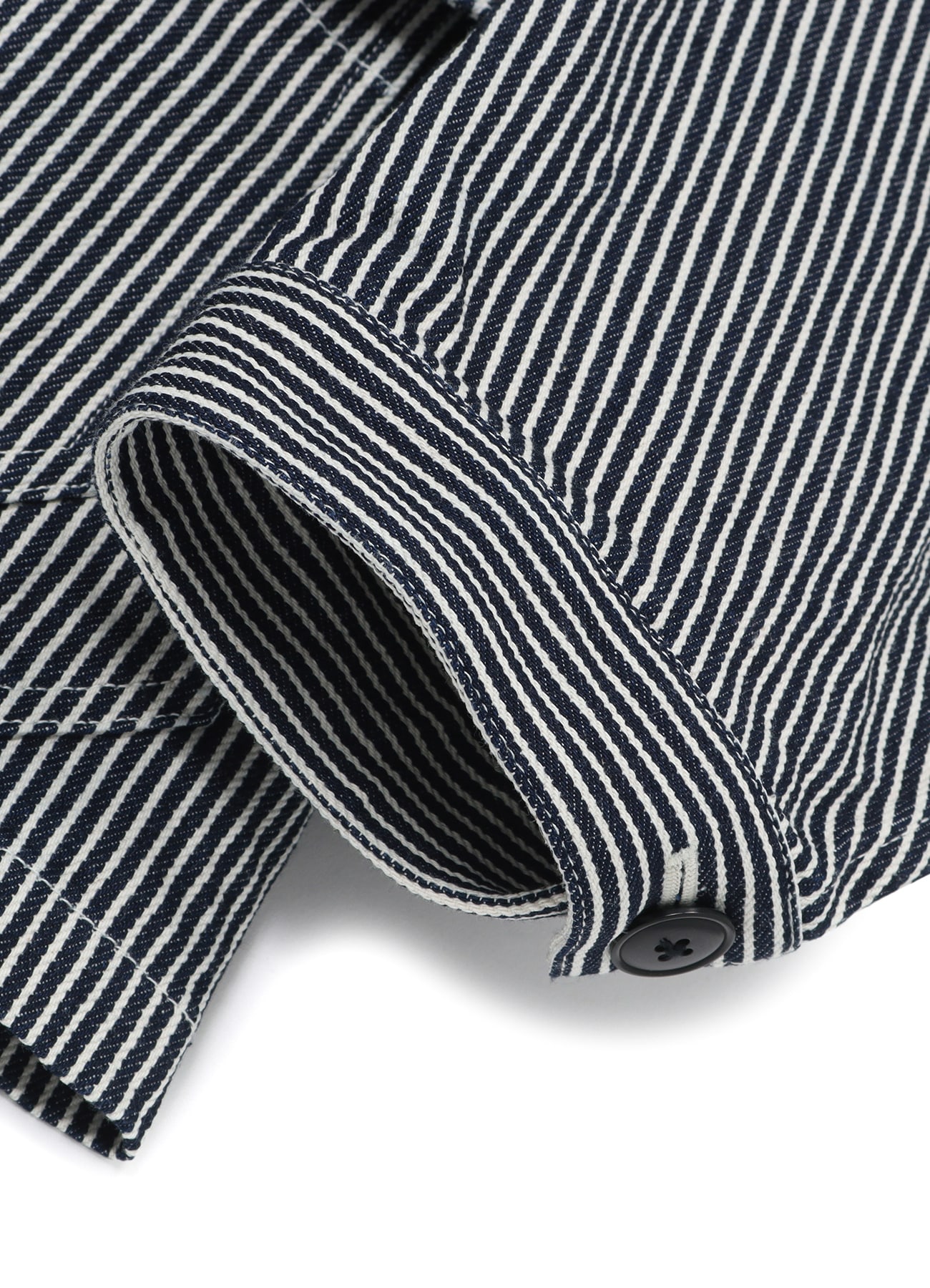 Hickory Stripe White Stitch Shirt Jacket