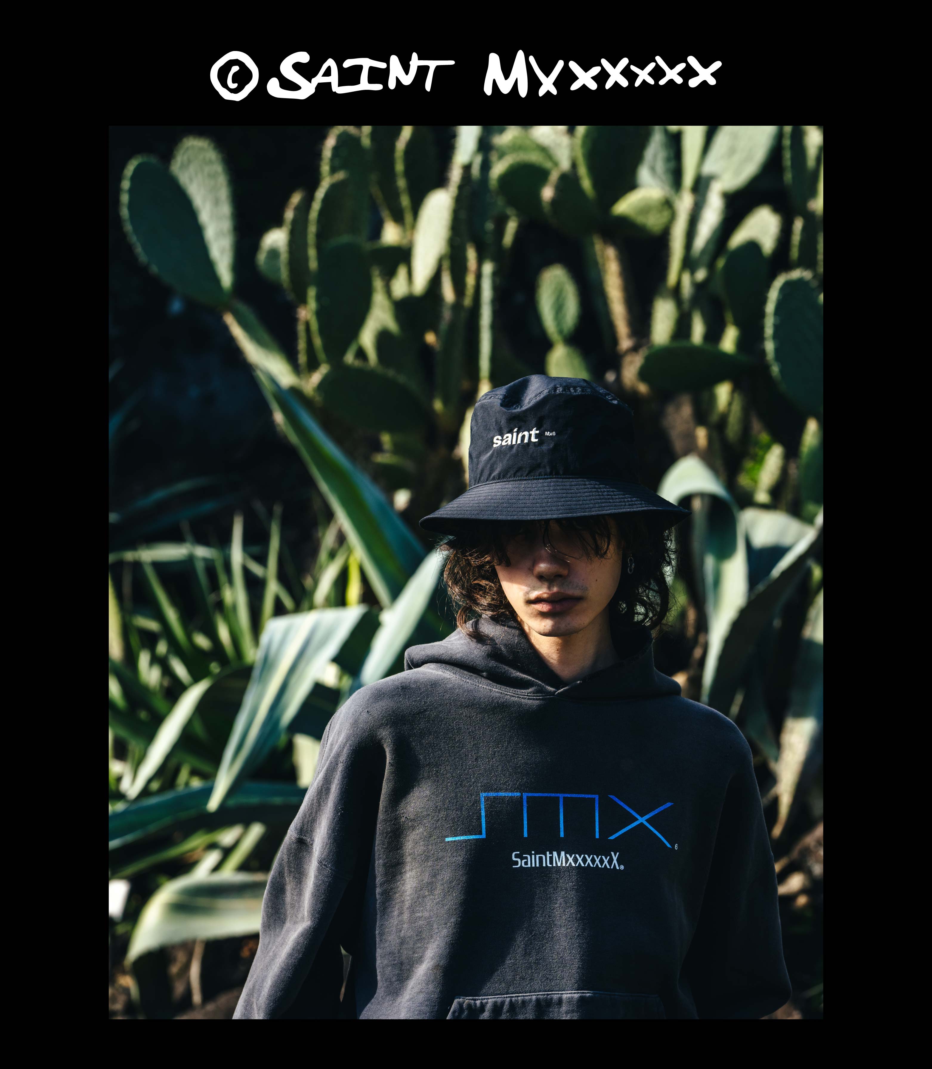 SAINT Mxxxxxx - KNIT BUCKET HAT / BLK 【公式通販】